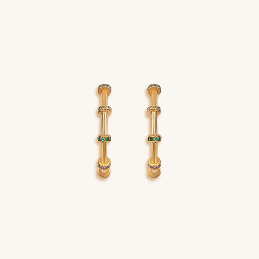 Inner Balance - Multicolor Chakra Hoop Earrings