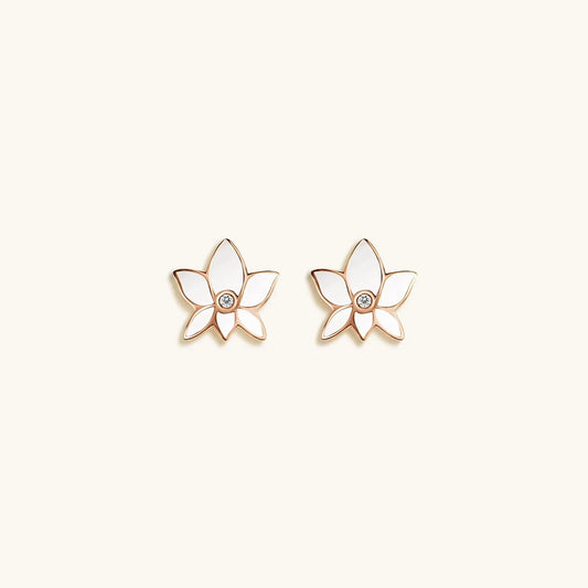 Lush Virtue - Lotus Flower Stud Earrings