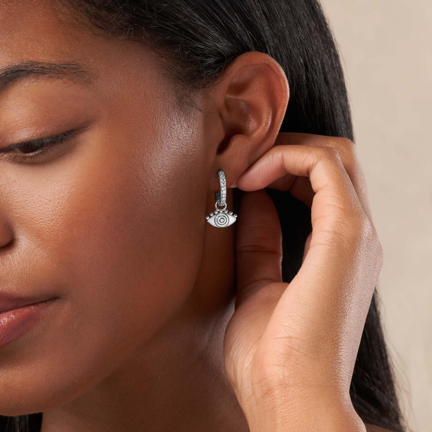 Sparkling Soul - Silver Hoop Earrings