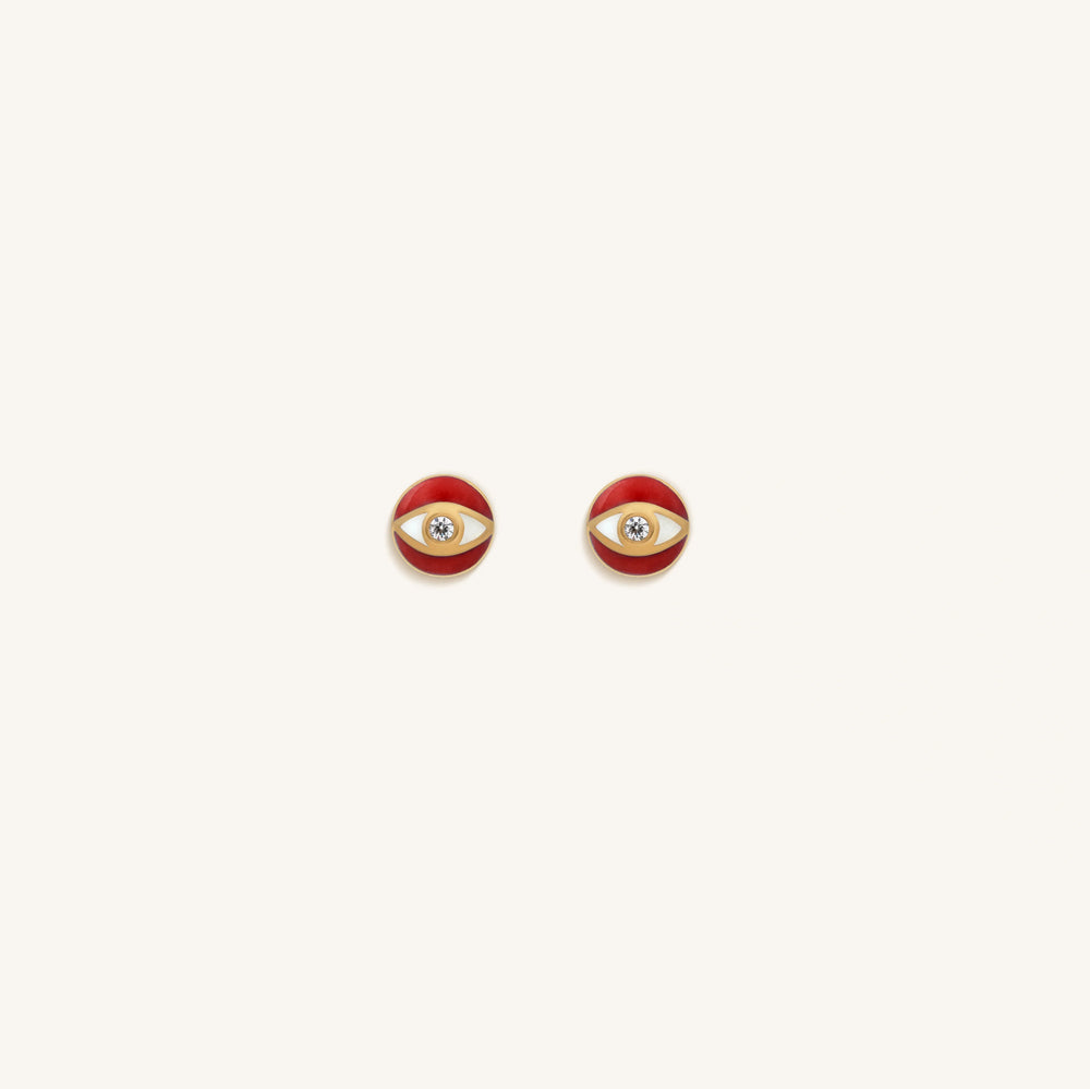 Protected Radiance Evil Eye Diamond Earrings