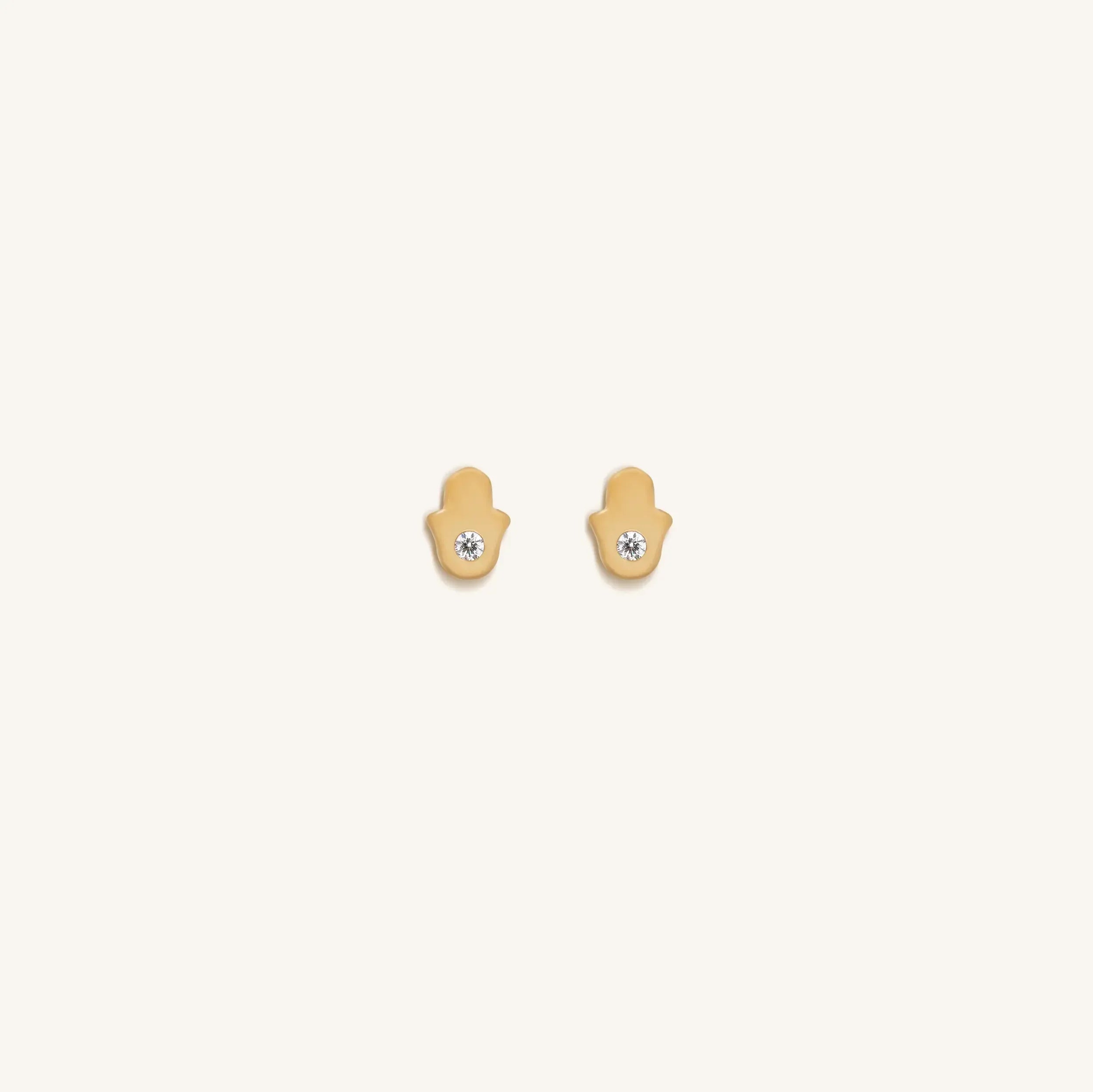 Peaceful Vibrations Diamond Hamsa Earrings