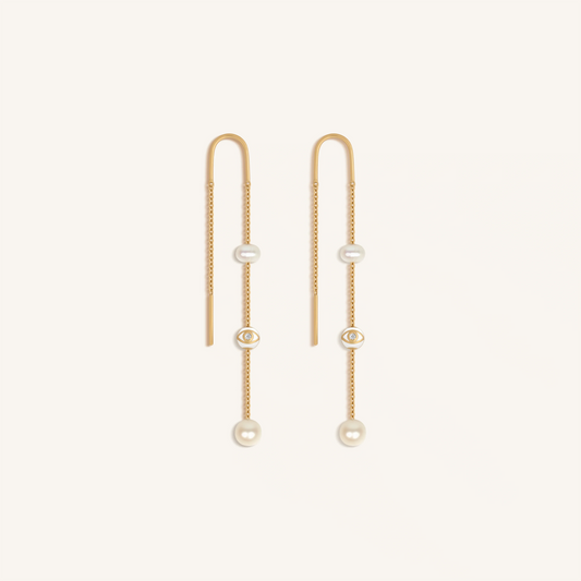 Eternal Hope Pearl Thread Earrings