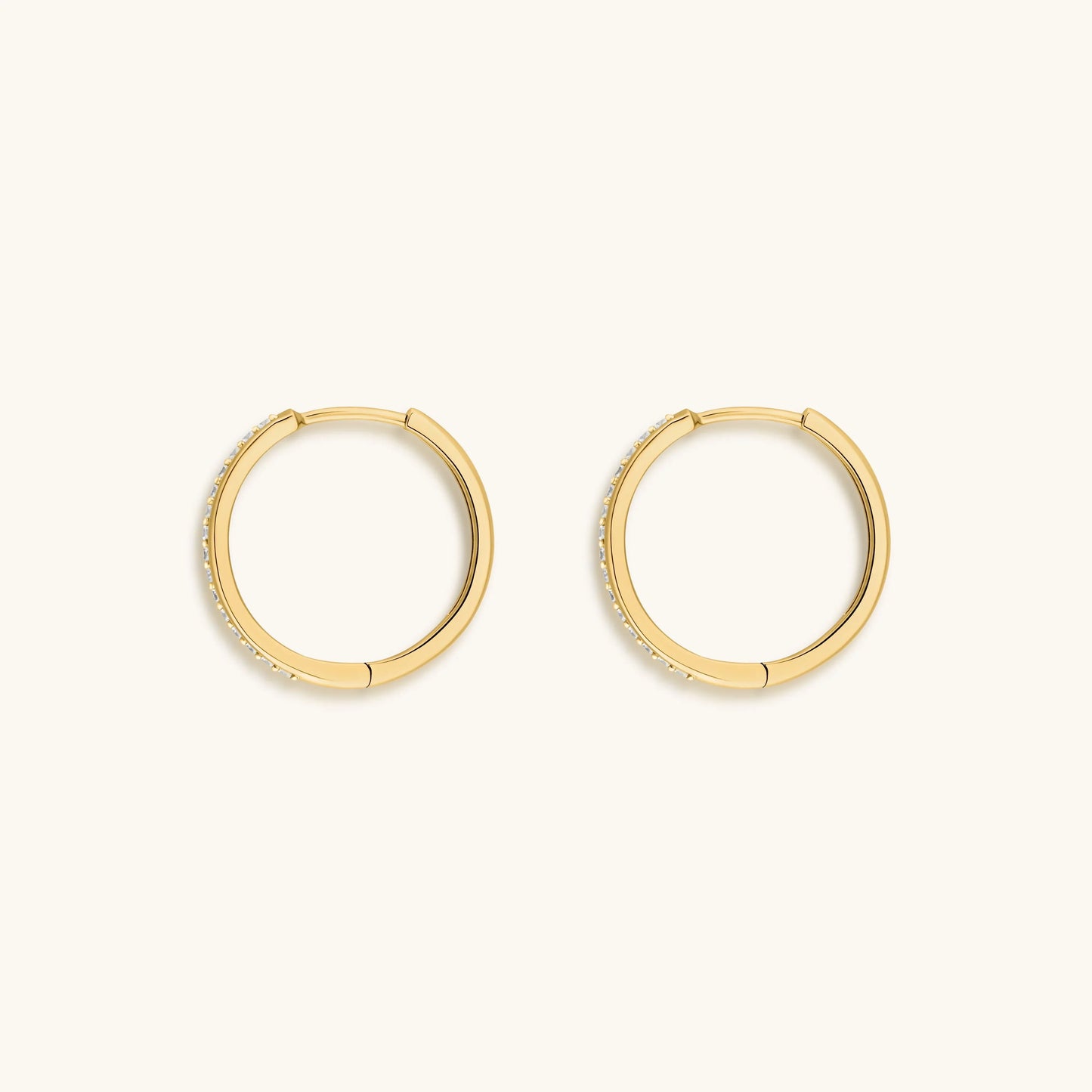 Wheel of Stars - Gold Hoop Earrings