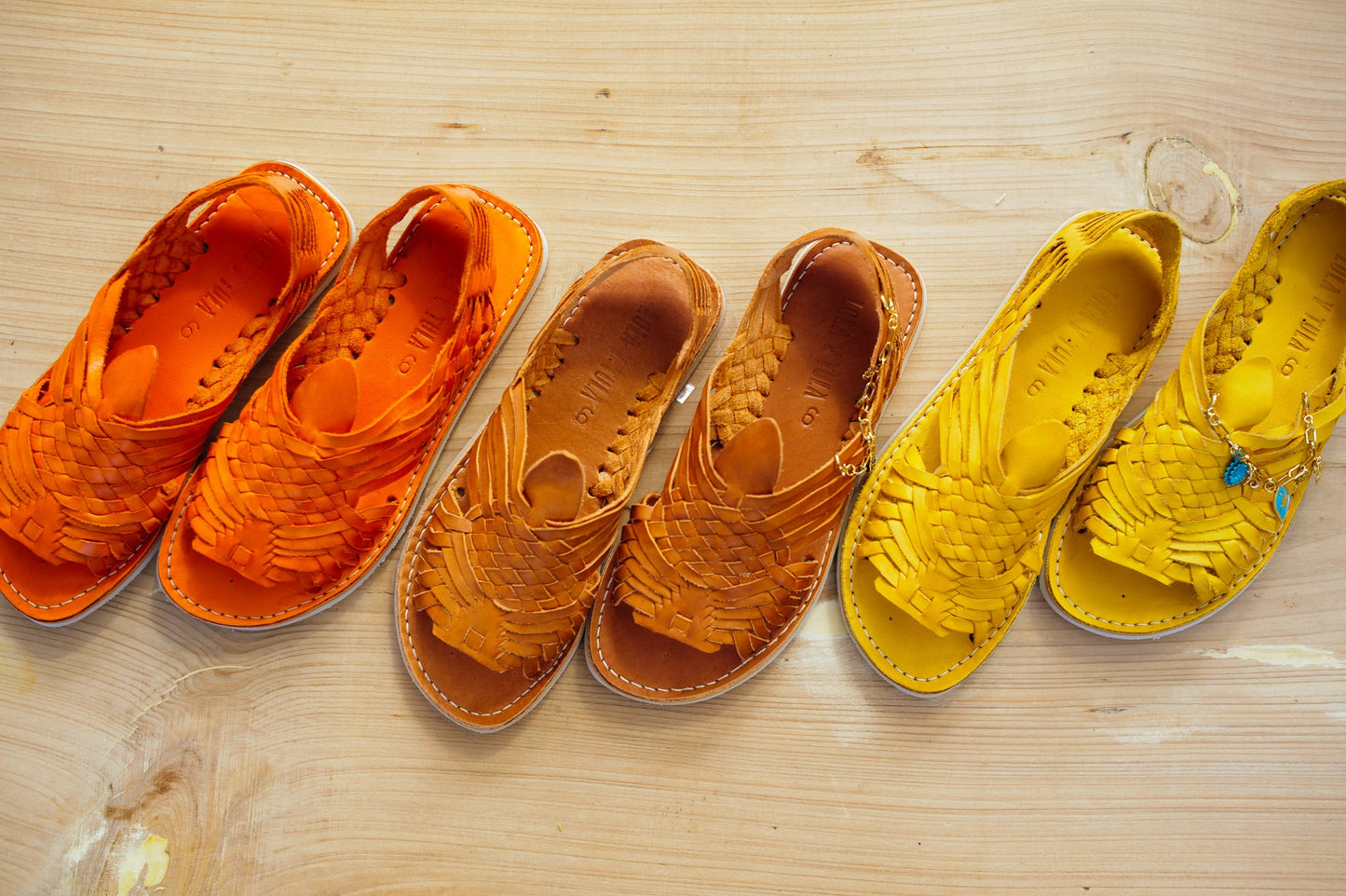 CAMEL LEATHER PACHUCO HUARACHE