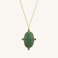 Constant Blessings Aventurine and Jade Pendant Necklace