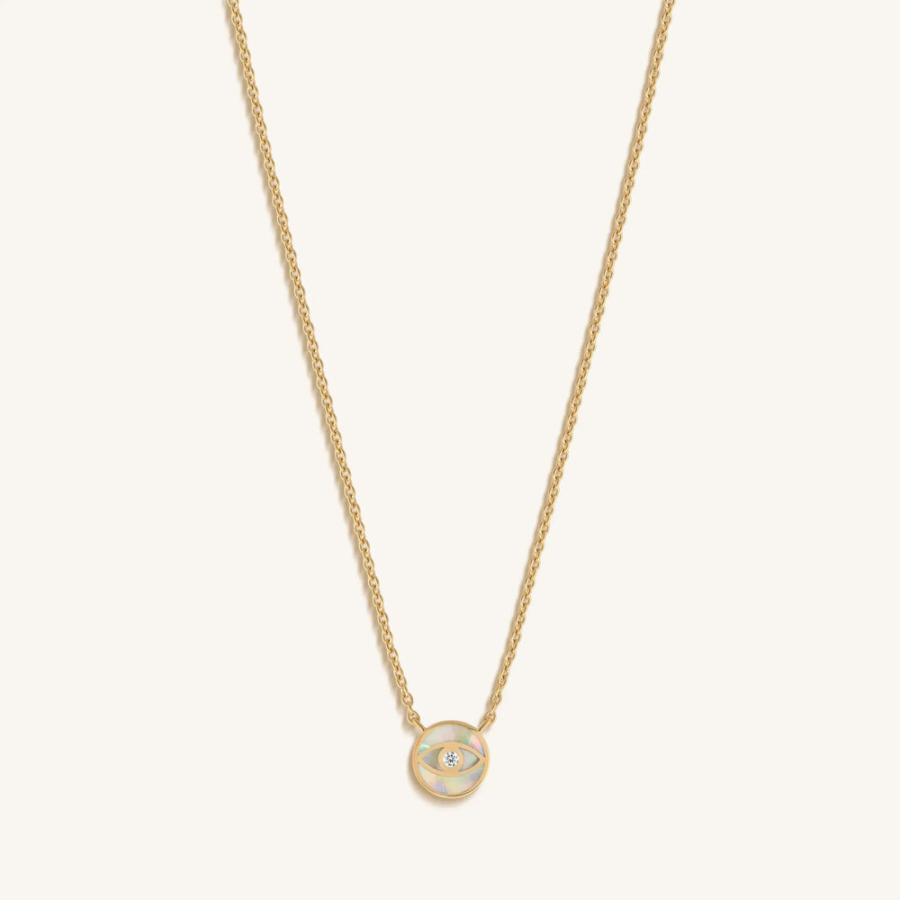 Zen Warrior Gold Evil Eye Necklace