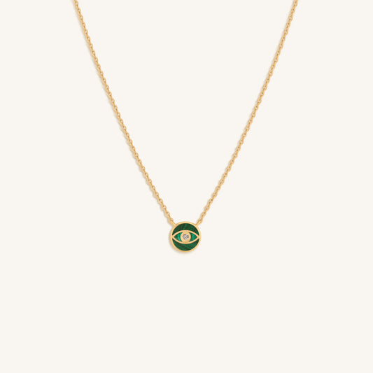 Soul’s Renewal Malachite Evil Eye Necklace
