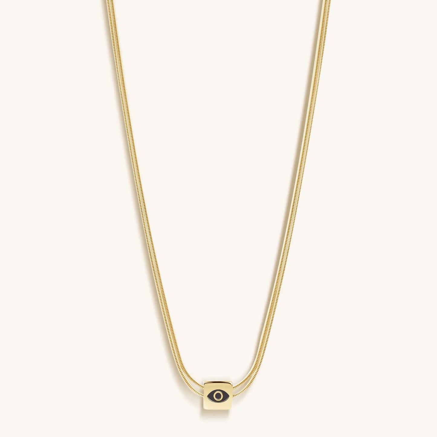 Attract & Connect - Clear Quartz Evil Eye April Birthstone Necklace