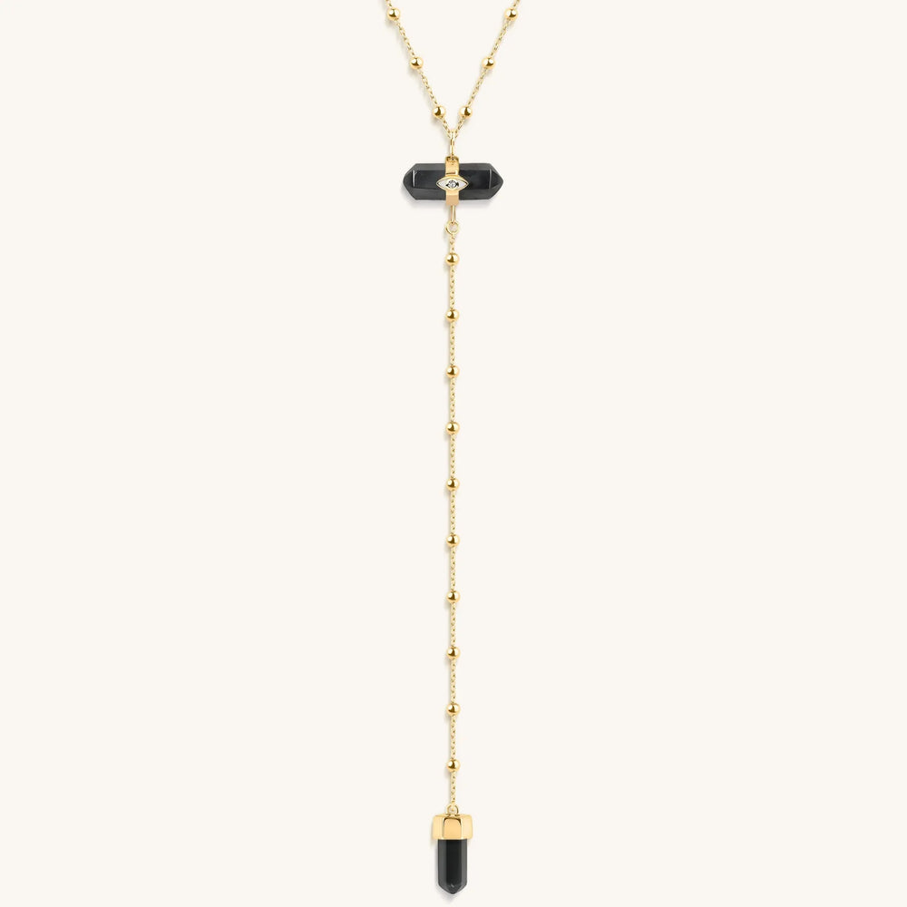 Creator of Positivity - Hematite Evil Eye Necklace