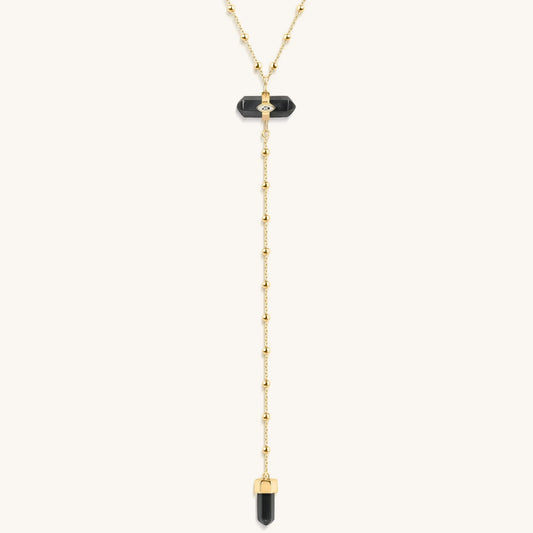 Creator of Positivity - Hematite Evil Eye Necklace