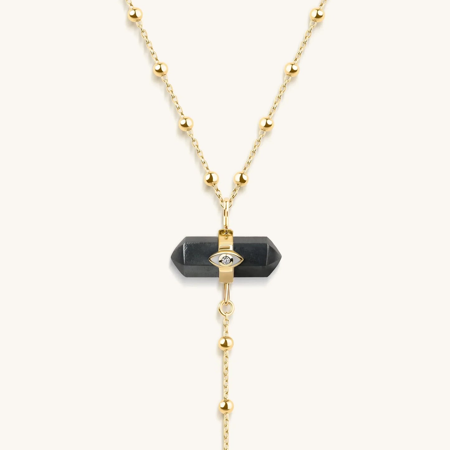Creator of Positivity - Hematite Evil Eye Necklace