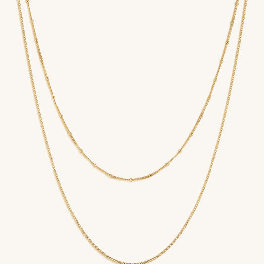 Golden Harmony - Double Chain Necklace