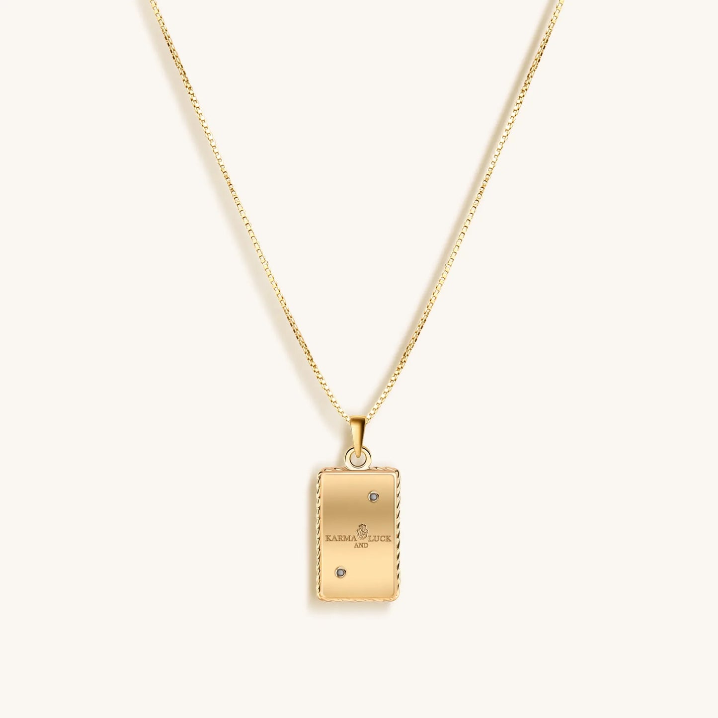 Courageous Soul - White Enamel Aries Card Necklace