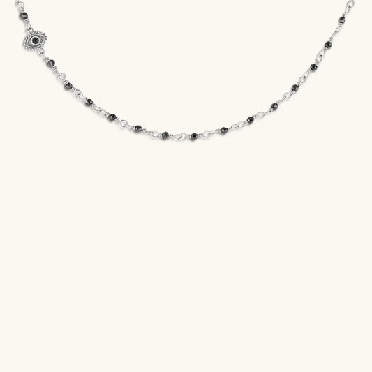 Harmony Guardian - Hematite Evil Eye Necklace