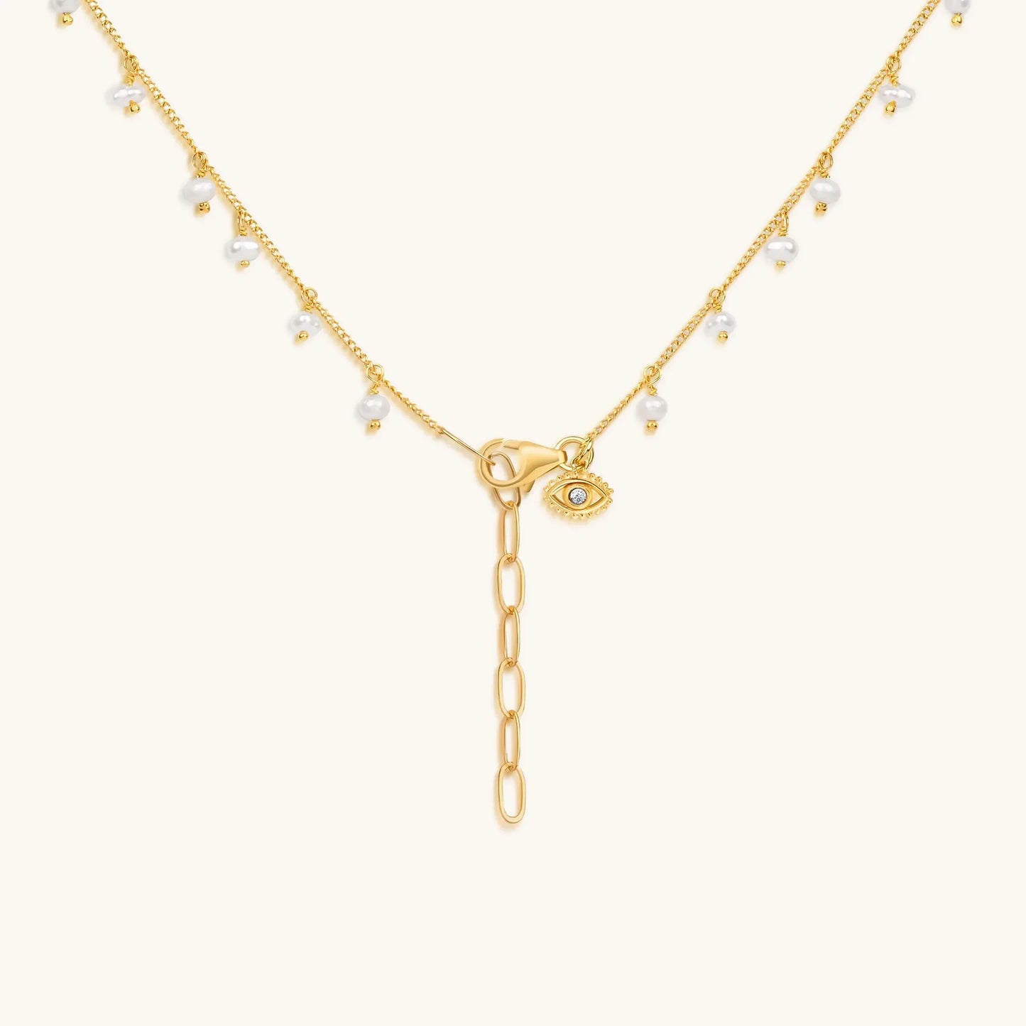 Timeless Love Heart Pearl Lariat Necklace