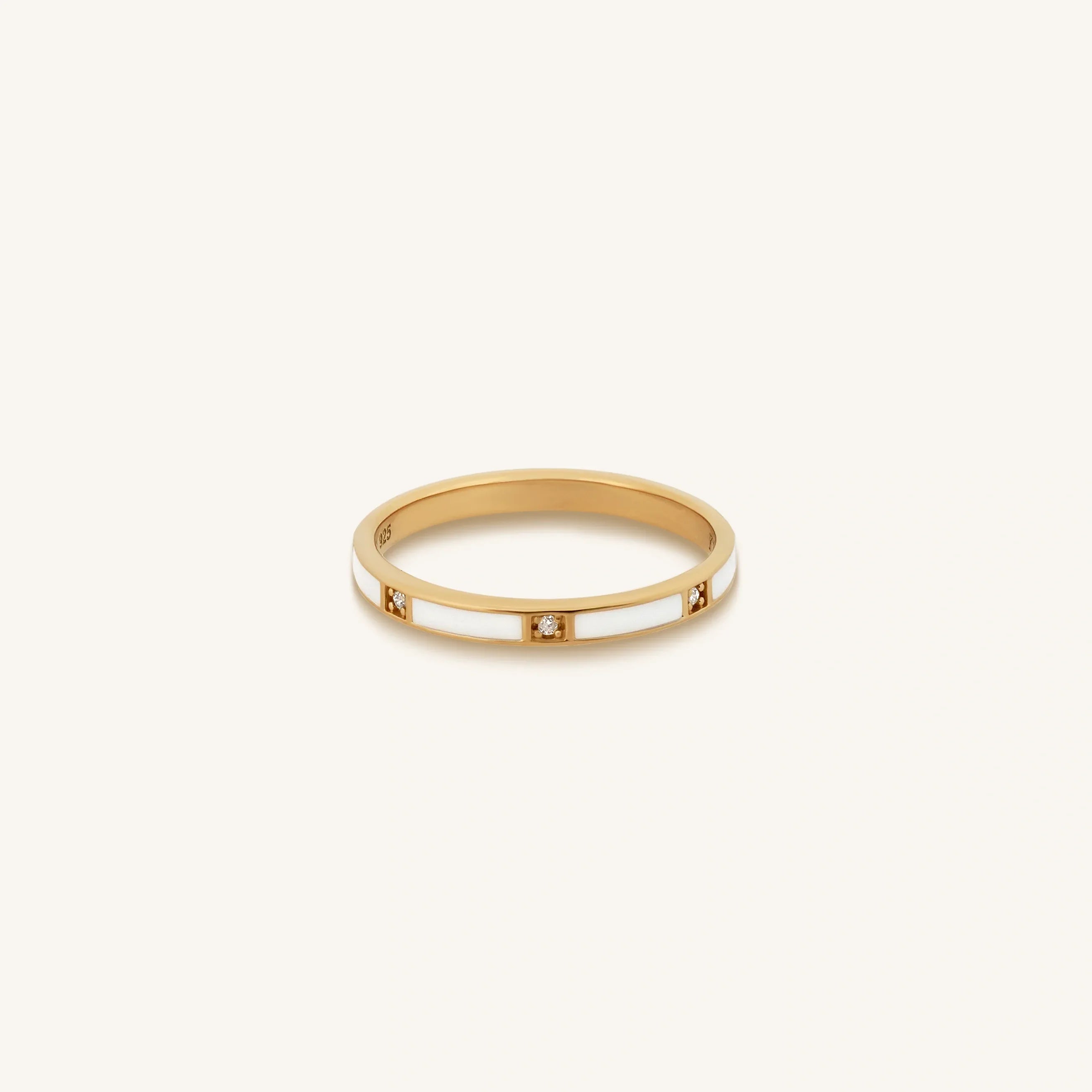 Clarified Perception Gold White Ring