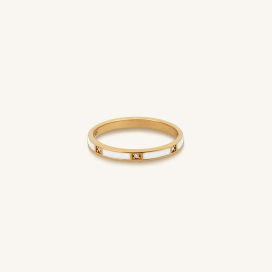 Clarified Perception Gold White Ring