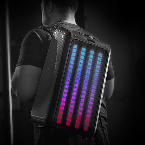 Supersonic 2 x 6.5" Sound Traveler Portable Backpack Speaker w TWS, LED Lights (IQ-8265BT)