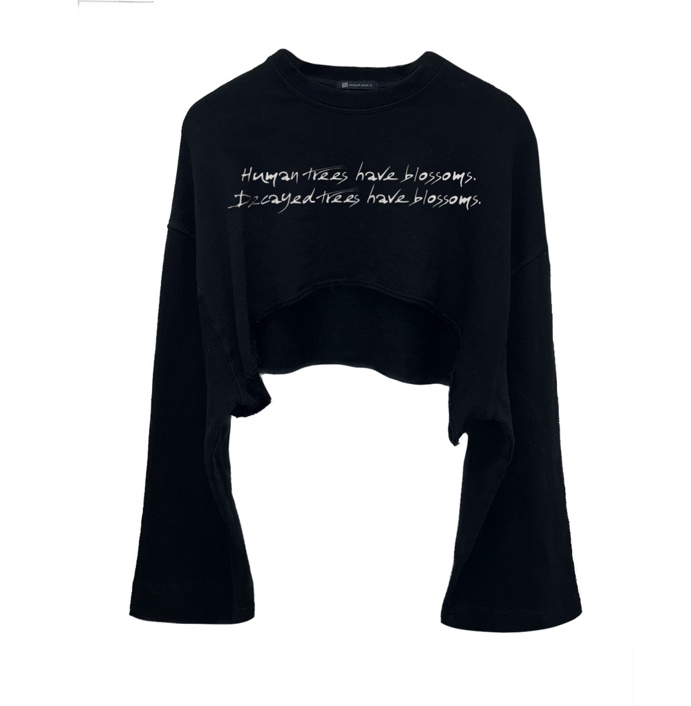Plum Blossom Cropped Sweatshirt