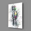 Abstract Robot Glass Wall Art