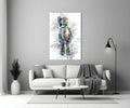 Abstract Robot Glass Wall Art