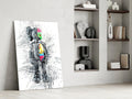 Abstract Robot Glass Wall Art