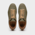 65-229-OLV Diaz Rubberized Calfskin Sneaker Olive Green