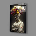 Abandoned Statue Glass Wall Art  || Designer Collection