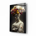 Abandoned Statue Glass Wall Art  || Designer Collection