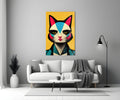 The Cat Glass Wall Art || Designer Collection