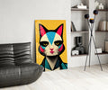 The Cat Glass Wall Art || Designer Collection