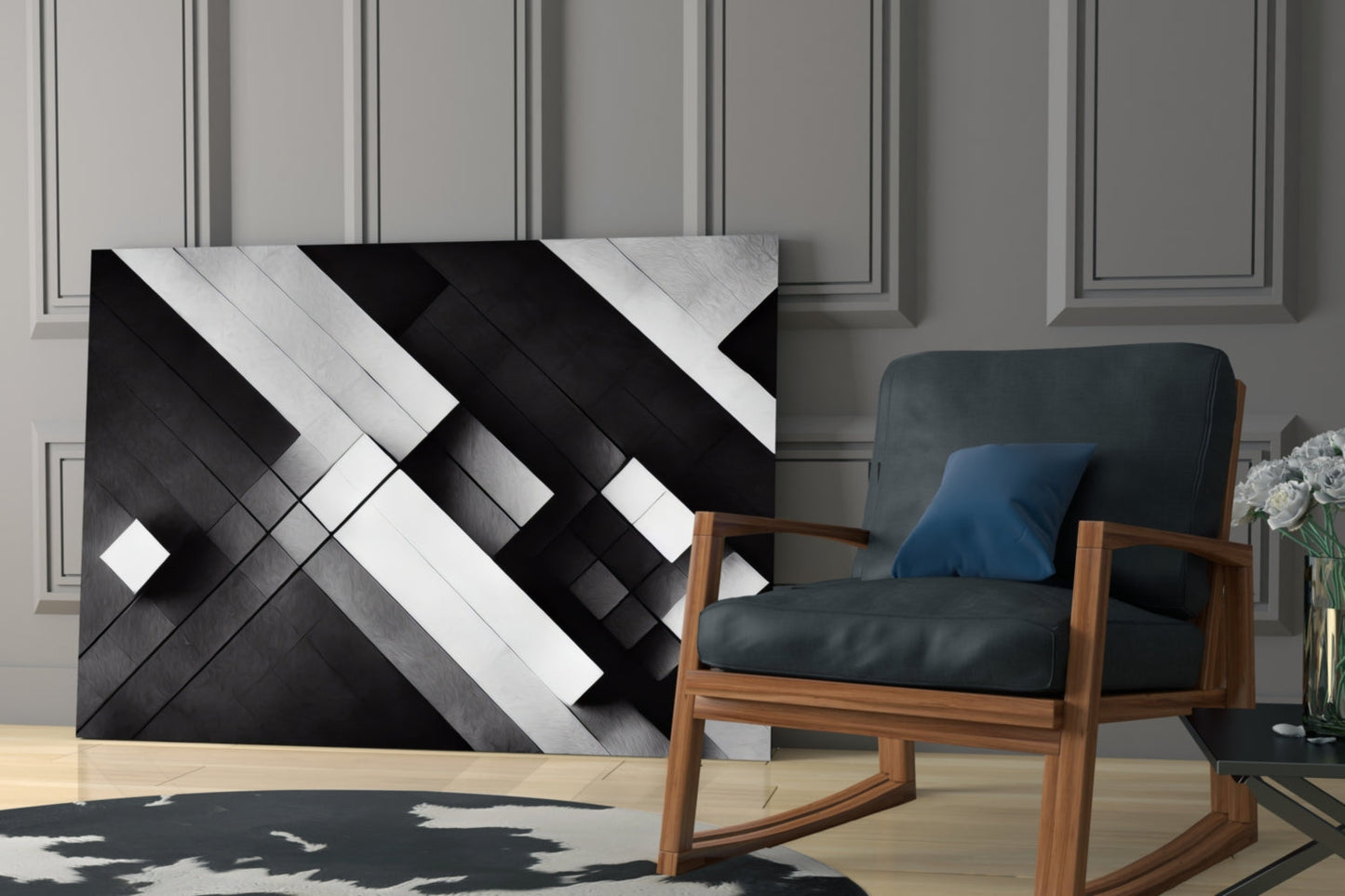 Cubic Glass Wall Art  || Designers Collection