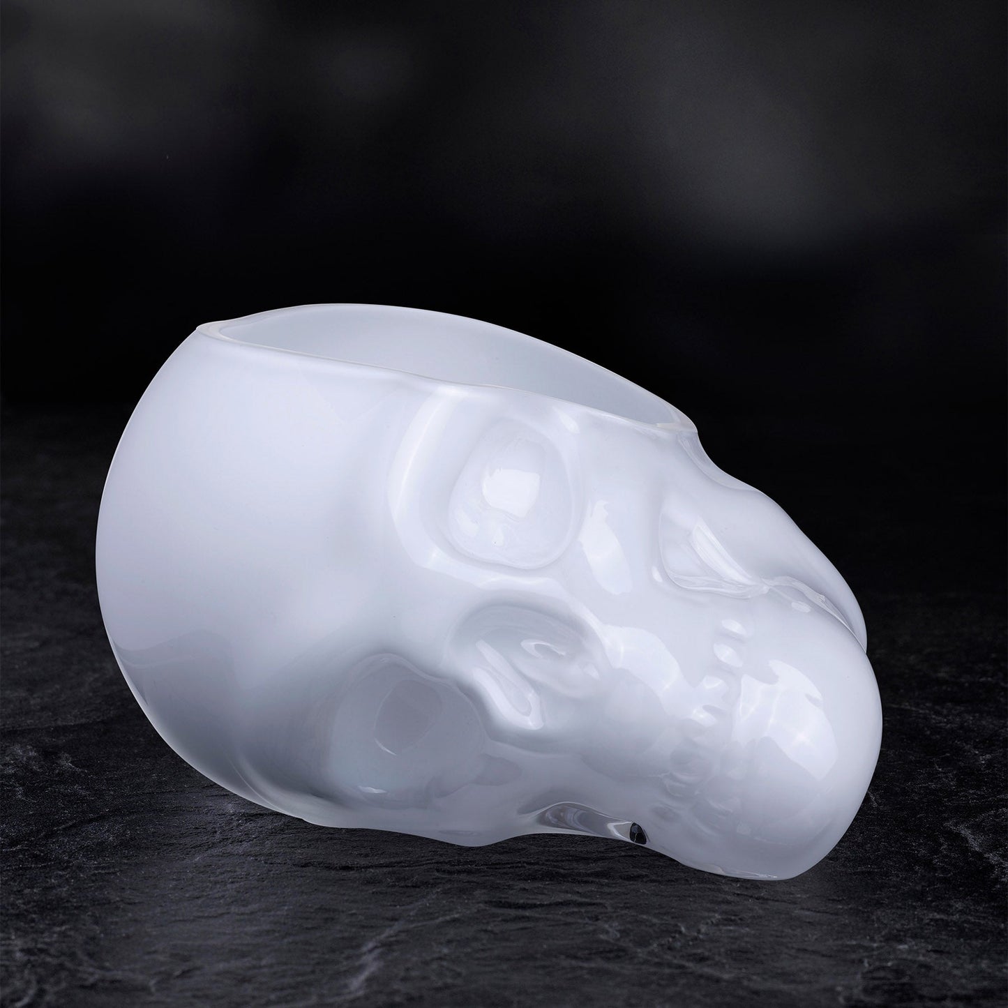 Memento Mori Skull Bowl Opal White Small