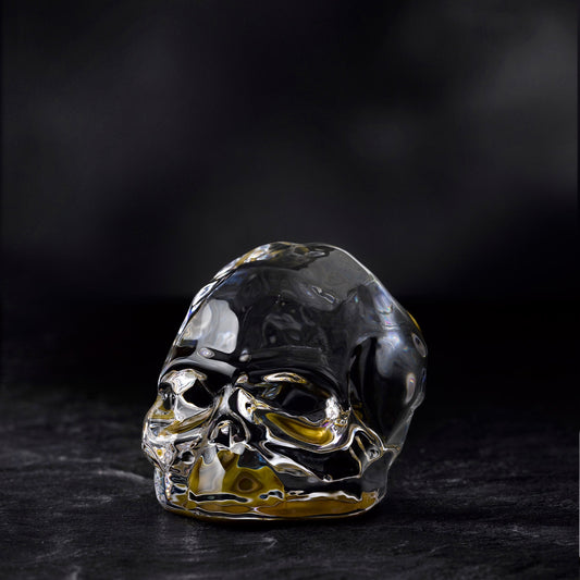 Memento Mori Faceted Skull Gold Coated Small