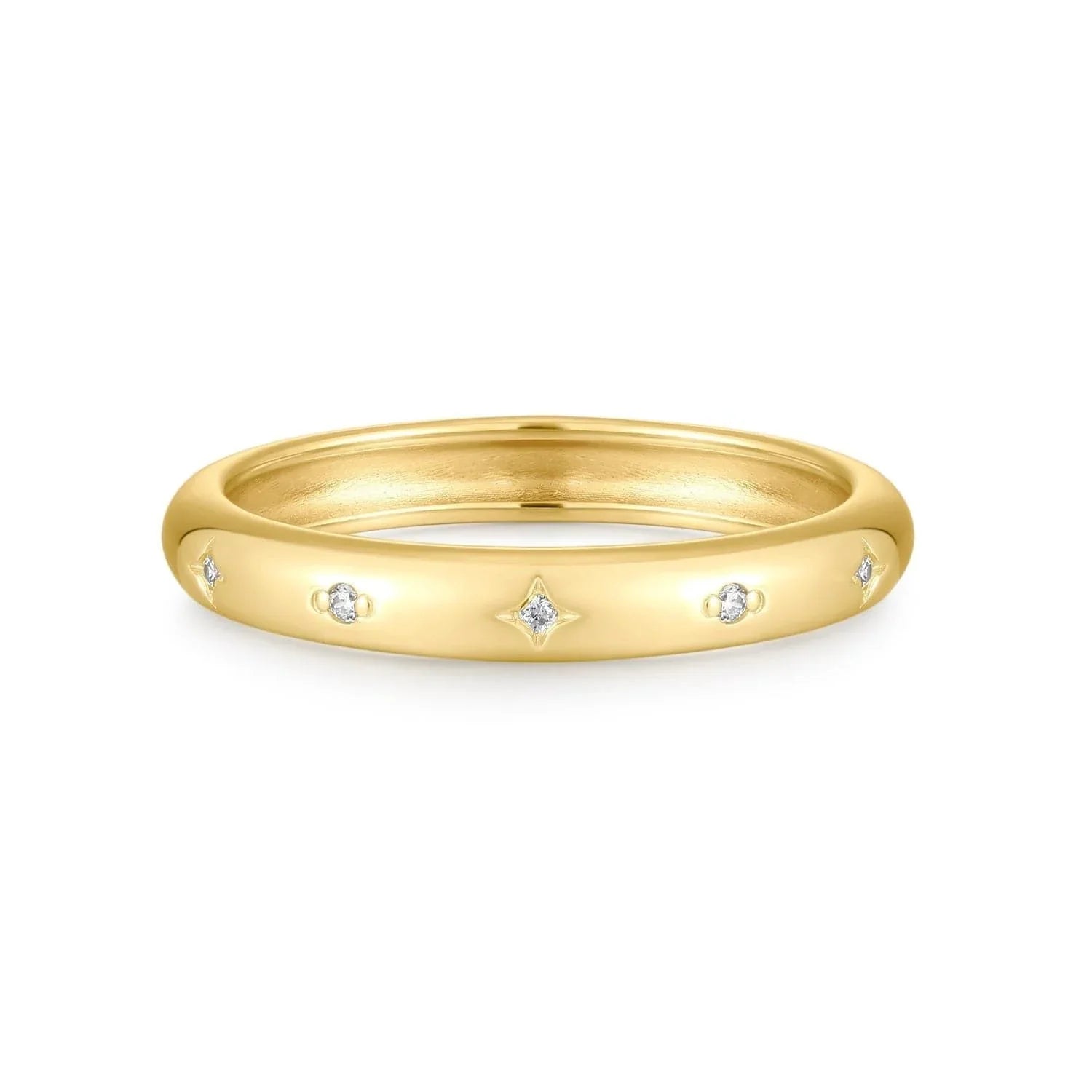2.8mm CZ Studded Galaxy Ring