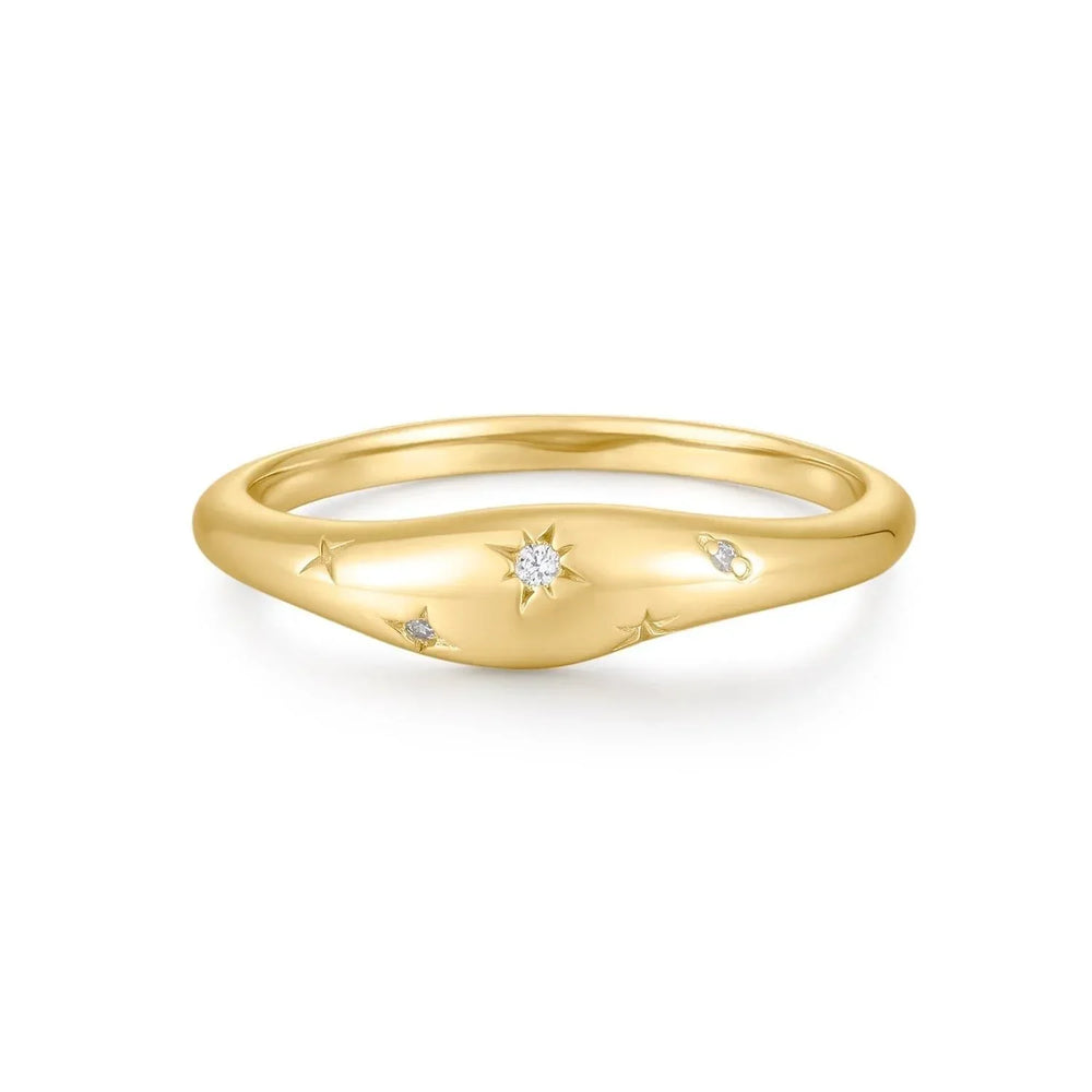 Galaxy CZ Thick Wavy Ring