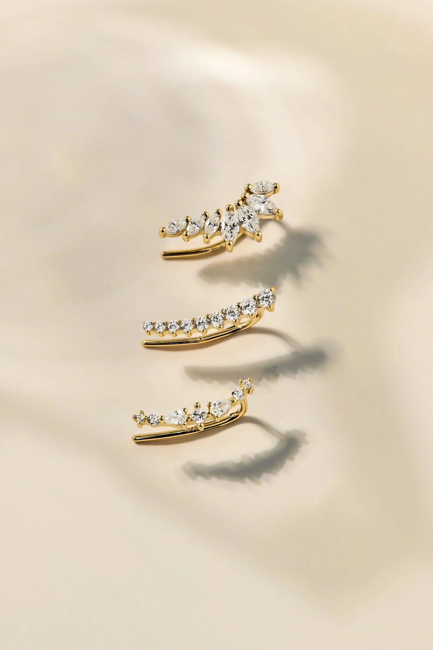 Graduated Marquis Shaped CZ Ear Crawl