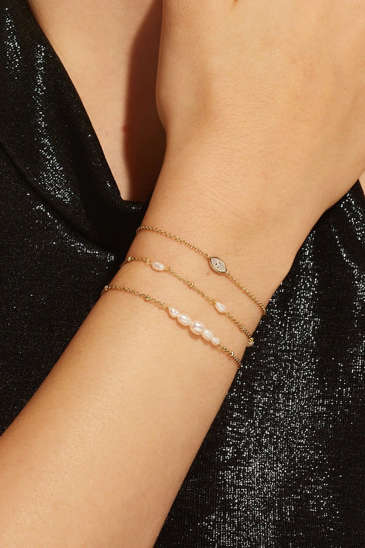 Micro Clustered Pearl & Bead Bracelet