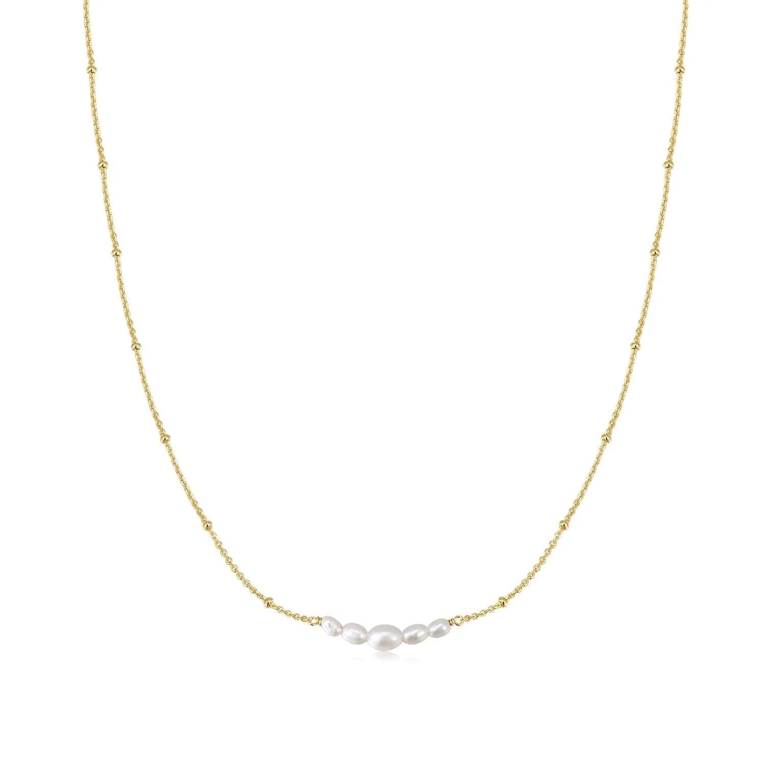 Micro Clustered Pearl & Bead Necklace
