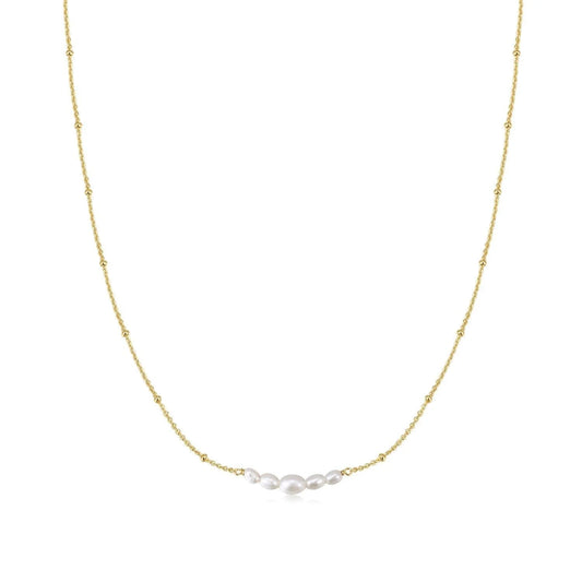 Micro Clustered Pearl & Bead Necklace