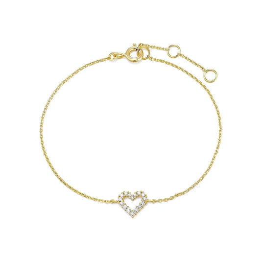 Micro CZ Heart Bracelet