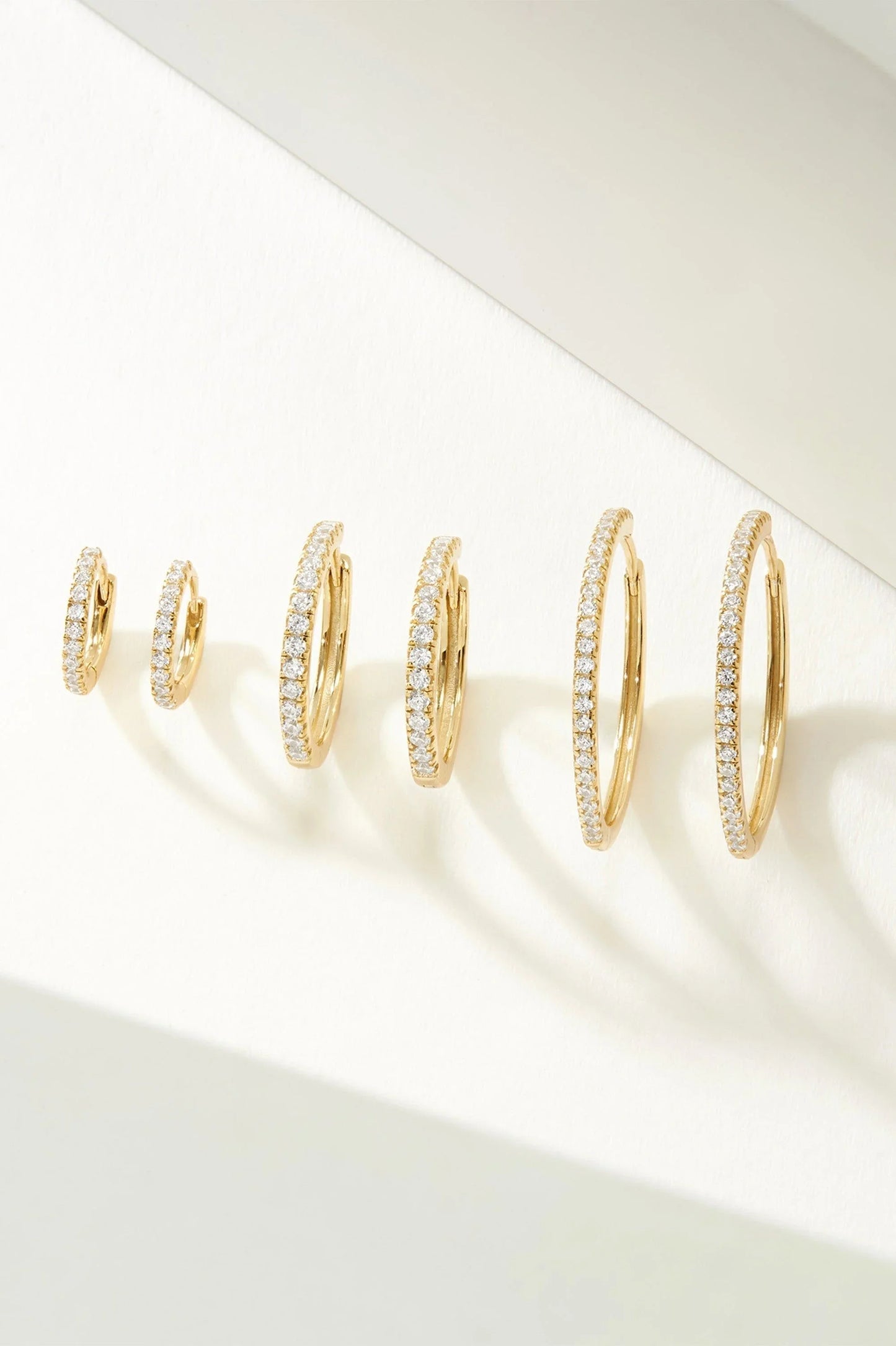 Micro CZ Huggie Hoop Earrings