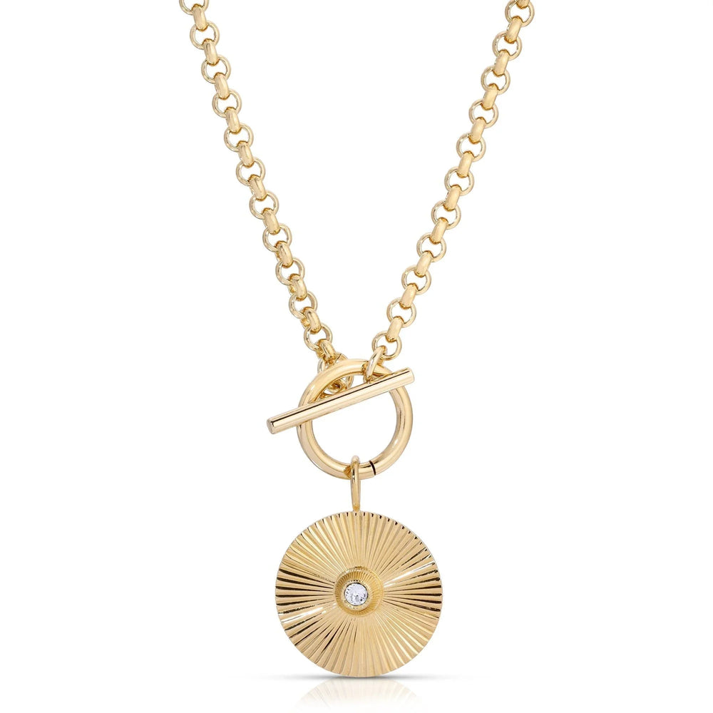 Micro Royal Toggle & Ocean Pendant Necklace