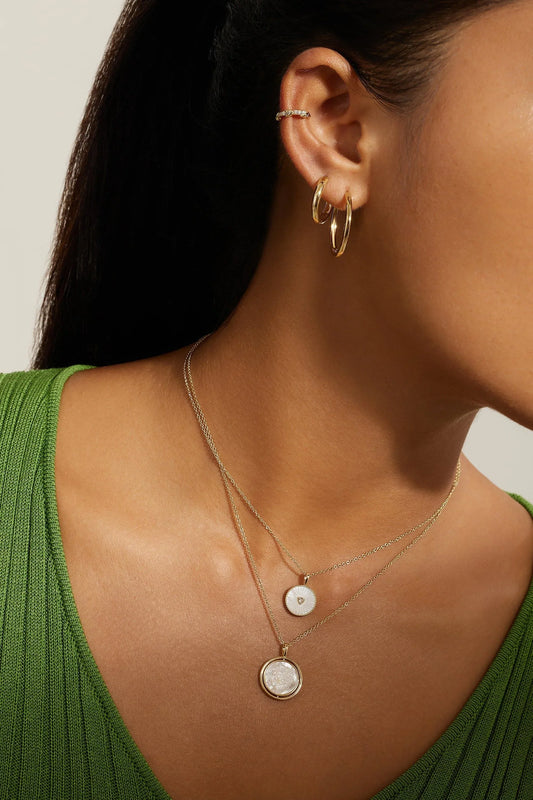 Mother Of Pearl Lion Pendant Necklace