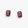 January Emerald-Cut Birthstone Stud