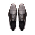 25-550-GRY ENZO Italian Calfskin Cap Toe Burnished Black