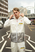Happy Pockets Windbreaker Zip-Up Jacket (White)