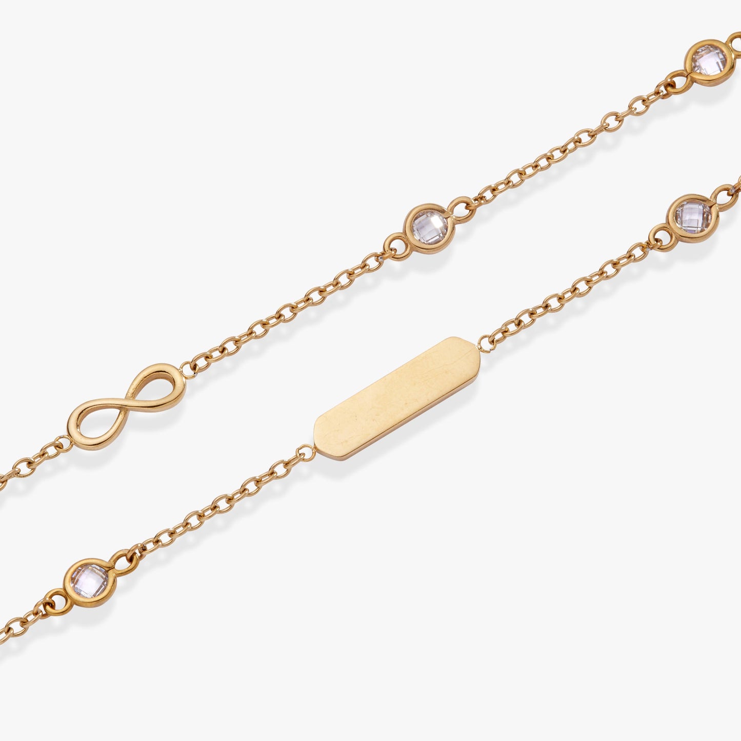 Infinity Chain Double Strand Bracelet