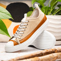 65-360-TPE LANDO Sueded Calfskin Sneaker Taupe