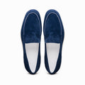 16-621-NVY LIVORNO Sueded Italian Goatskin Loafer Navy